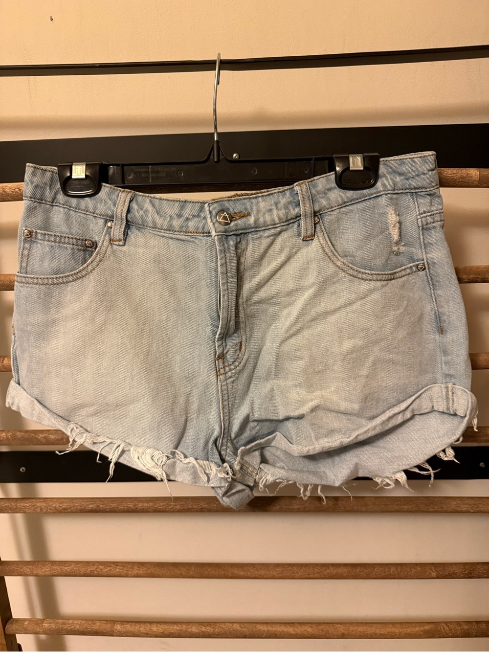 Somedays Lovin Light Blue Distressed Denim Cutoff Shorts